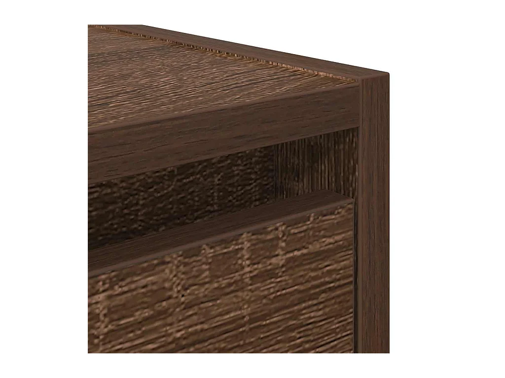 Mesa de Cabeceira Moderna de parede 2 peças 38x34x40 cm carvalho castanho