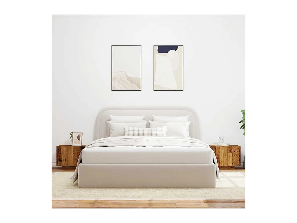 Mesita de noche | Mesilla de noche madera contrachapada madera vieja 100x35x40 cm