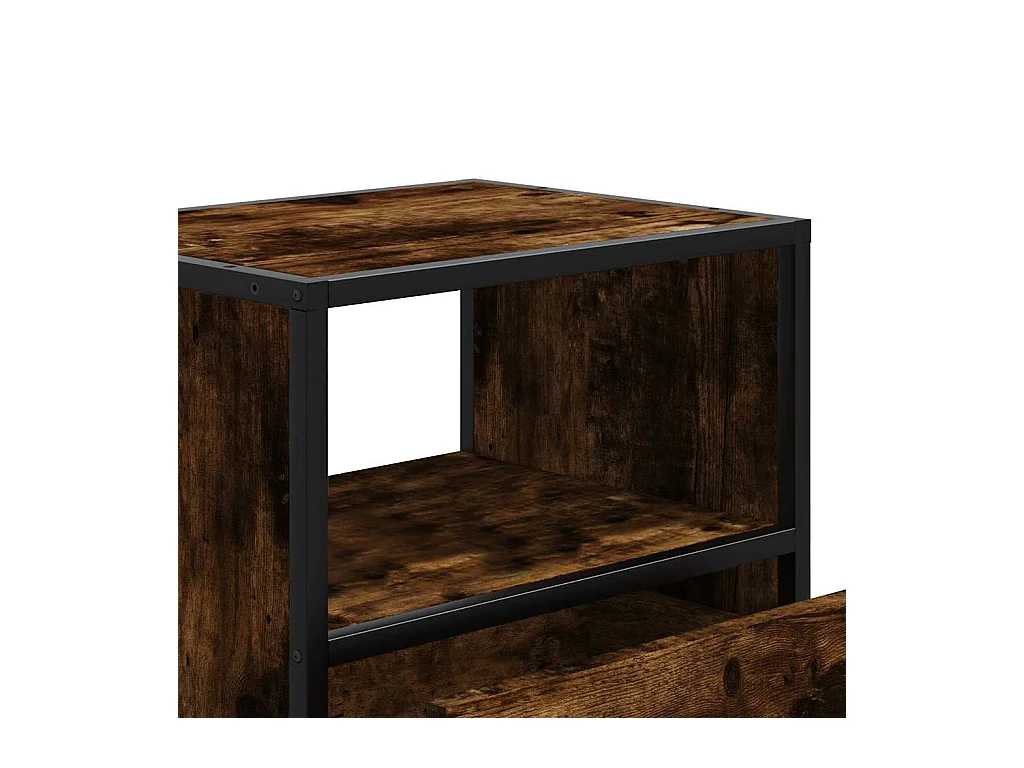 Mesitas de noche | Mesilla de noche pared 2 uds color roble ahumado 40x31x39,5 cm