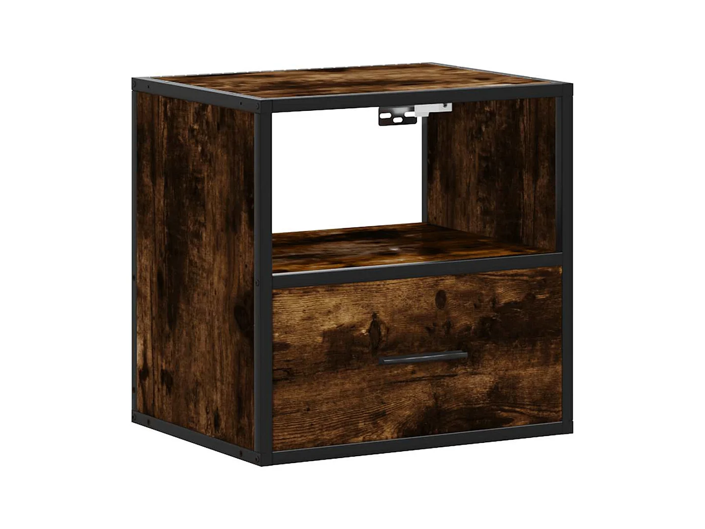 Mesitas de noche | Mesilla de noche pared 2 uds color roble ahumado 40x31x39,5 cm