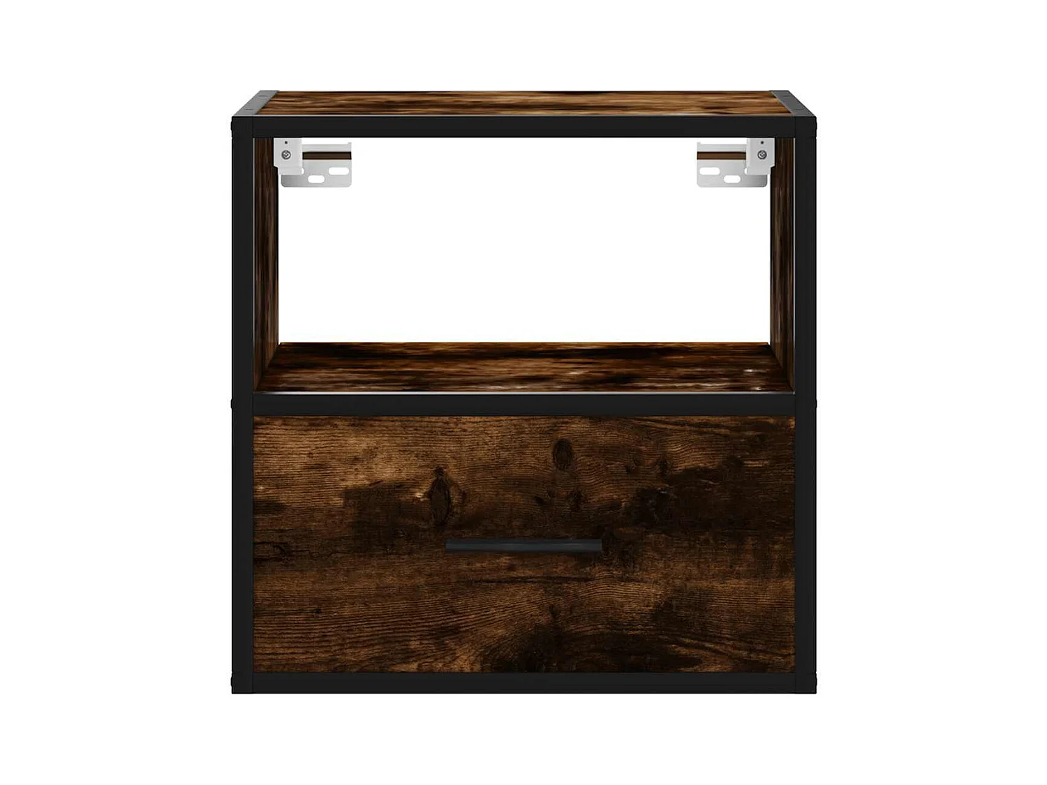 Mesitas de noche | Mesilla de noche pared 2 uds color roble ahumado 40x31x39,5 cm