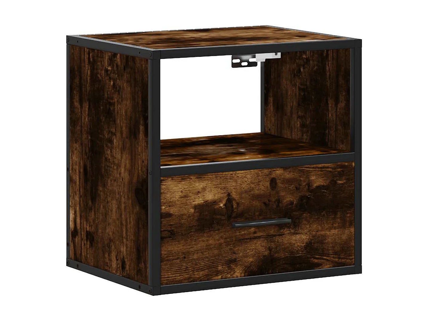 Mesitas de noche | Mesilla de noche pared 2 uds color roble ahumado 40x31x39,5 cm