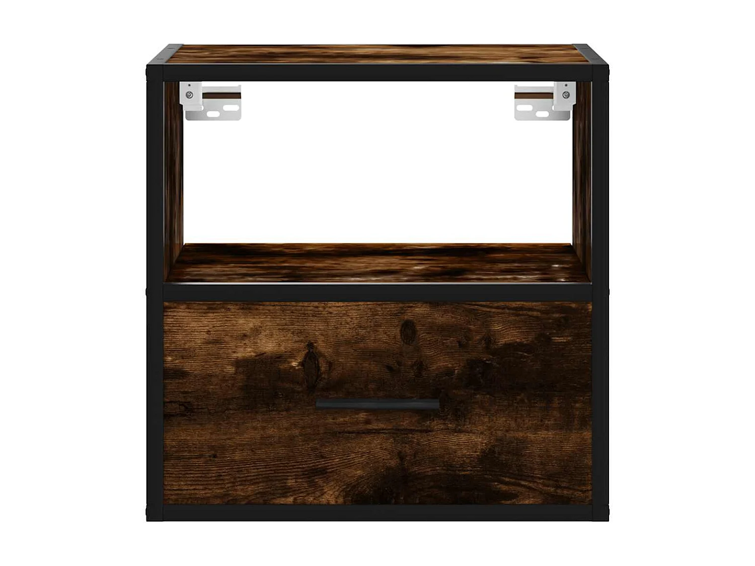 Mesitas de noche | Mesilla de noche pared 2 uds color roble ahumado 40x31x39,5 cm