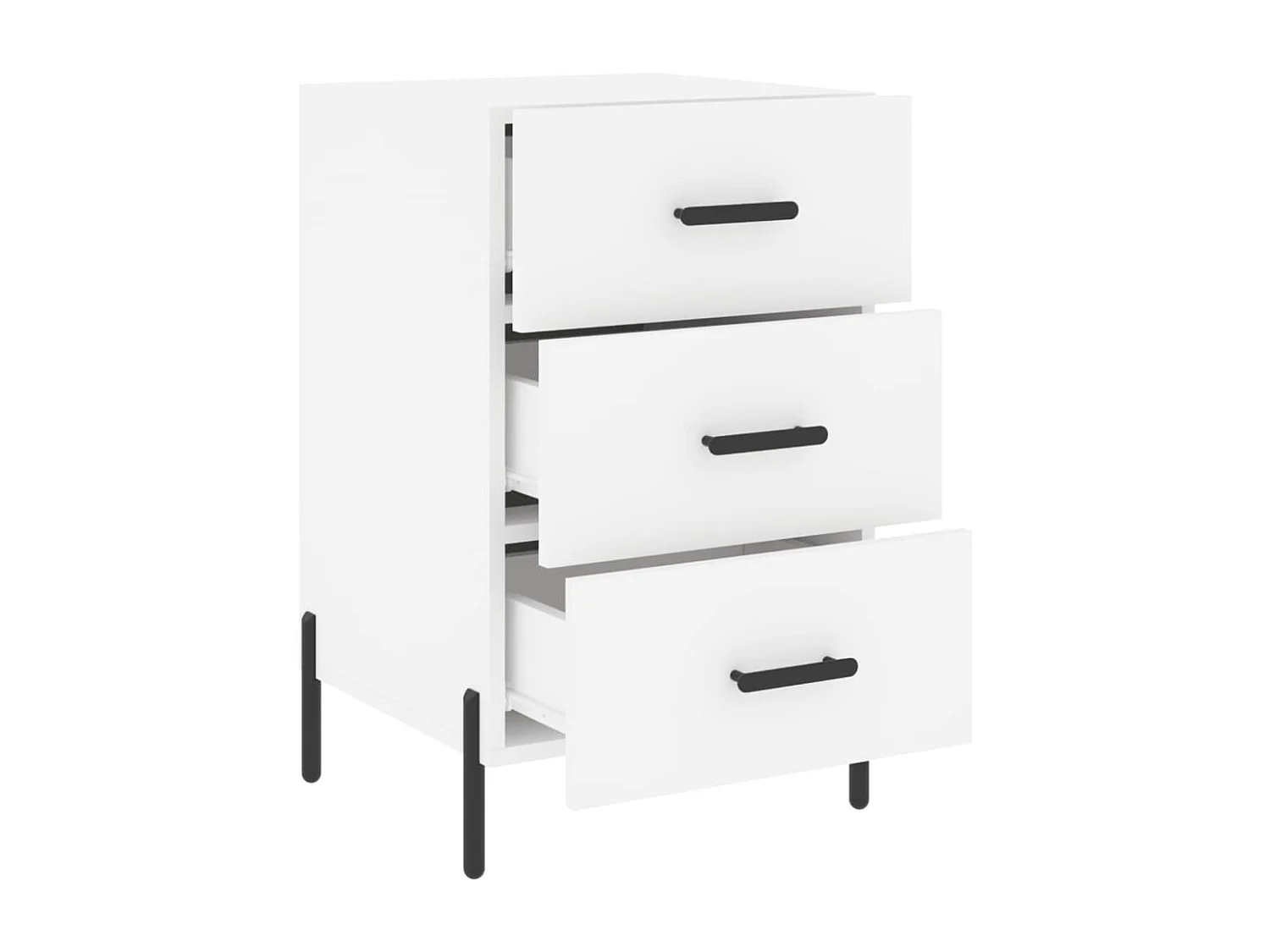 Nachttisch-Beistelltisch Weiß 40x40x66 cm Holzwerkstoff SHL89666