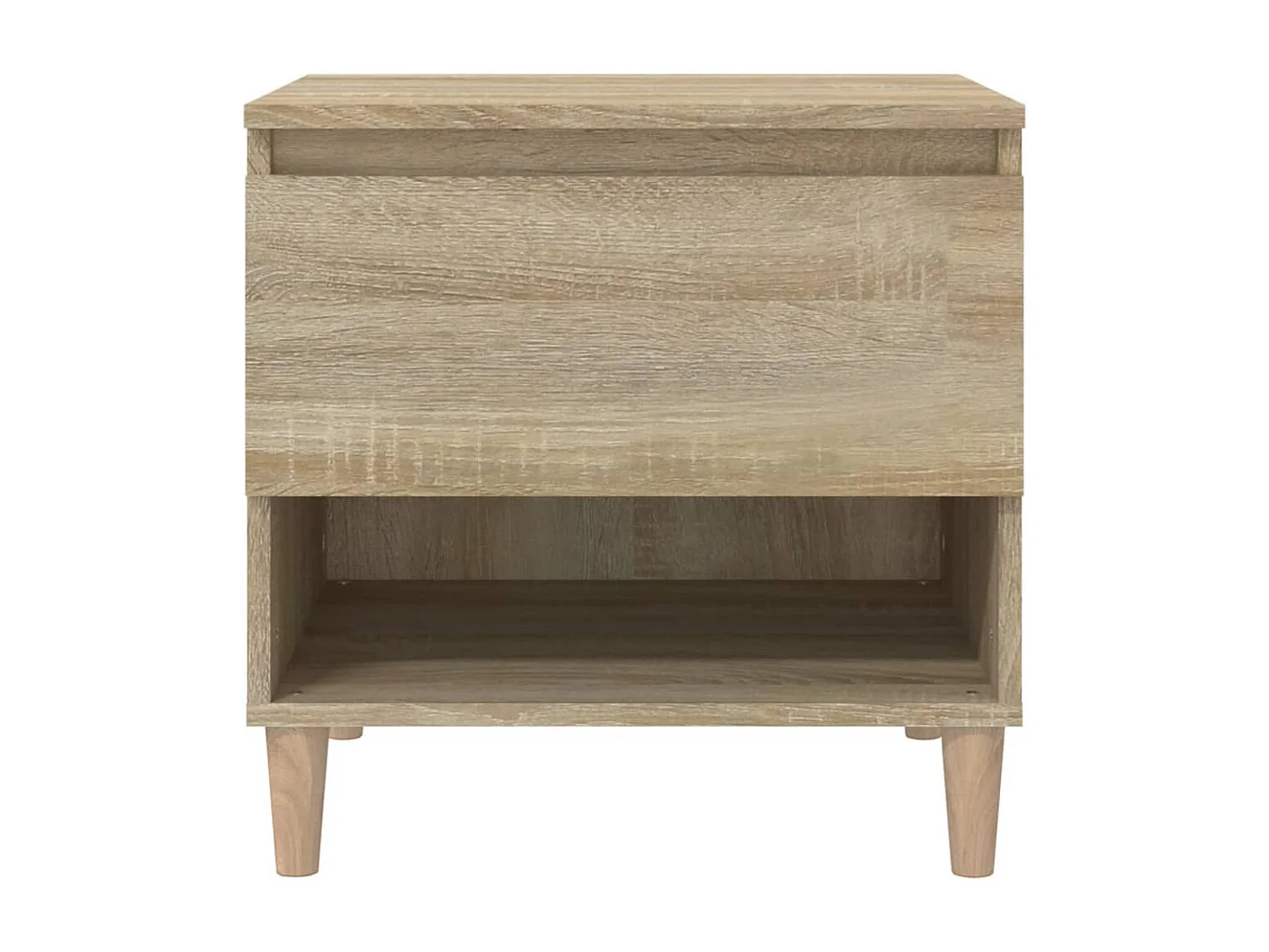 Nachttisch 2er Set-Beistelltisch-Nachttischkommode Sonoma-Eiche 50x46x50 cm Holzwerkstoff SHL16780