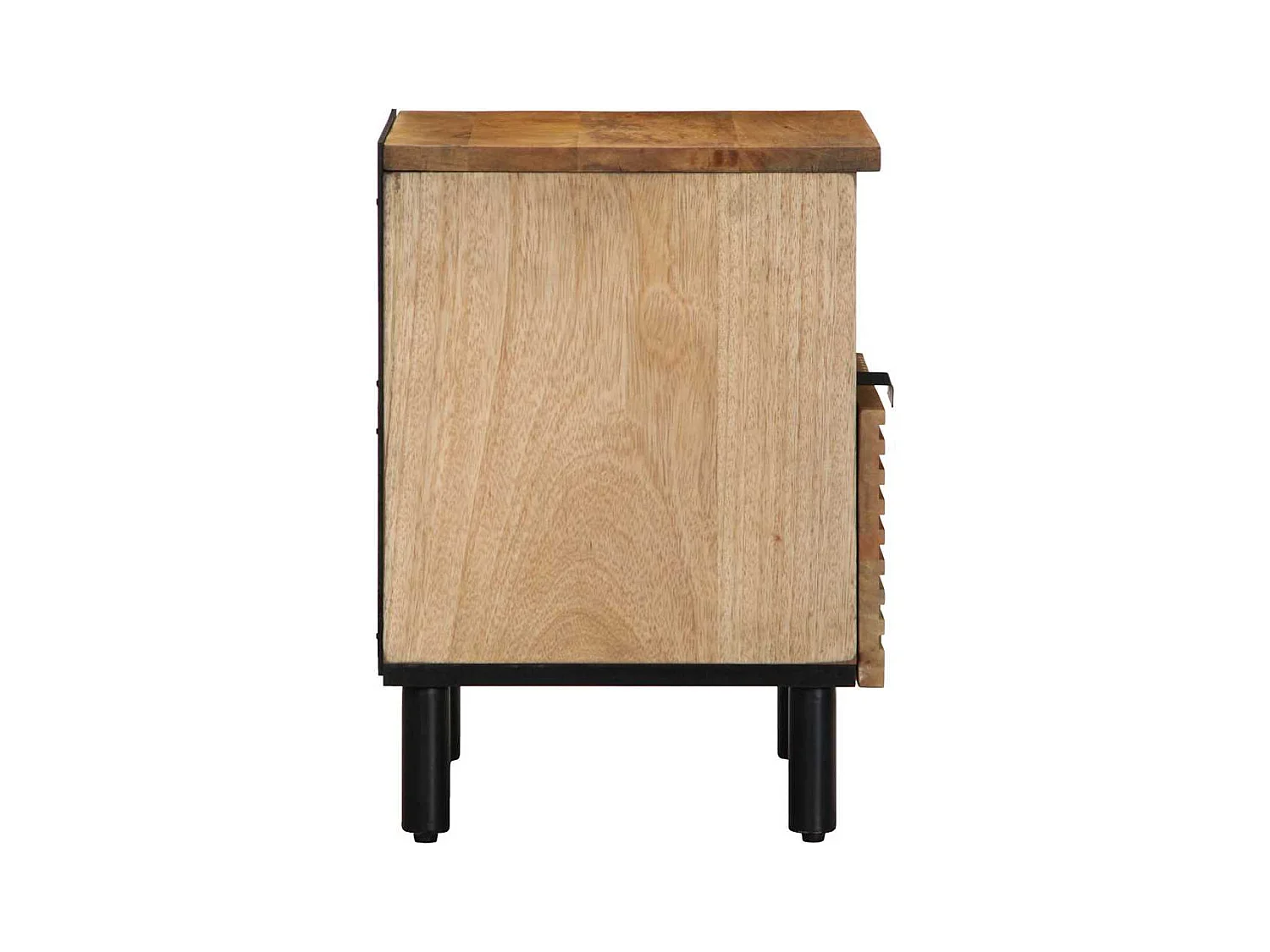 Mesitas de noche | Mesilla de noche 2 uds madera maciza de mango marrón 40x33x46cm