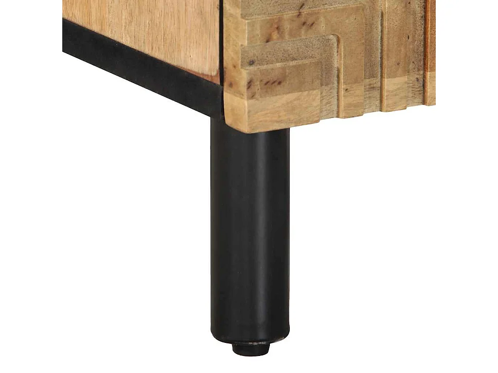 Mesitas de noche | Mesilla de noche 2 uds madera maciza de mango marrón 40x33x46cm