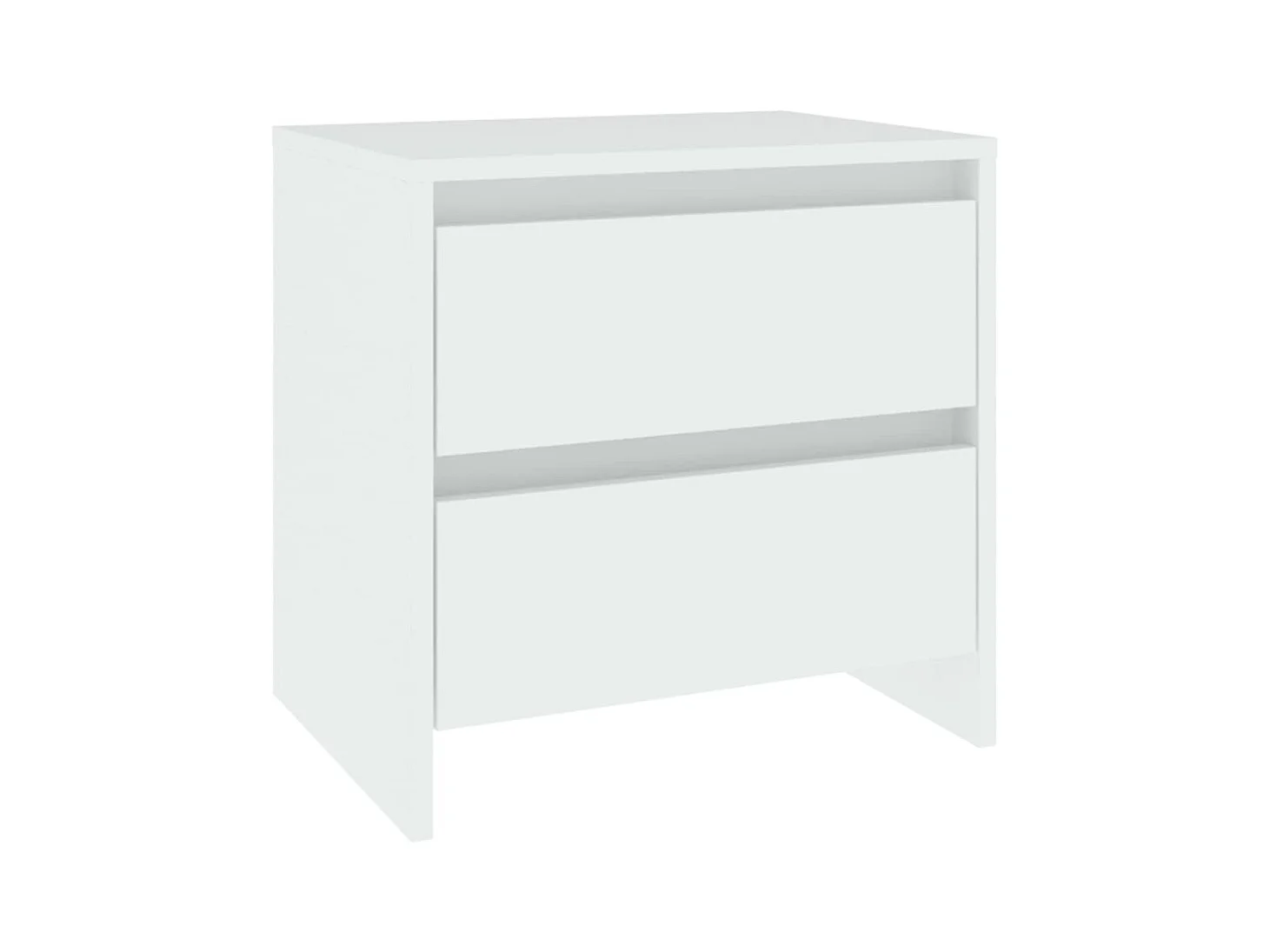 Mesita de noche | Mesilla de noche madera contrachapada blanco 45x34,5x44,5 cm