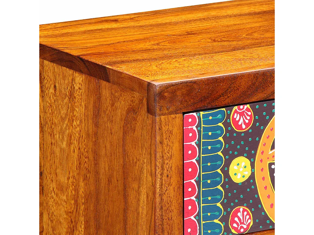 Mesita de Noche | Armario de Noche Marrón 40x35x35 cm madera maciza de acacia