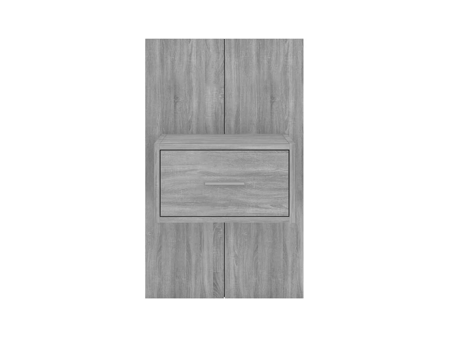 Mesita de noche | Mesilla de noche de pared 2 unidades color gris Sonoma