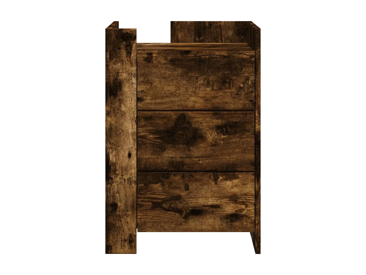 Nachttisch-Beistelltisch-Nachtschrank Räuchereiche 45x50x65 cm Holzwerkstoff SHL20205