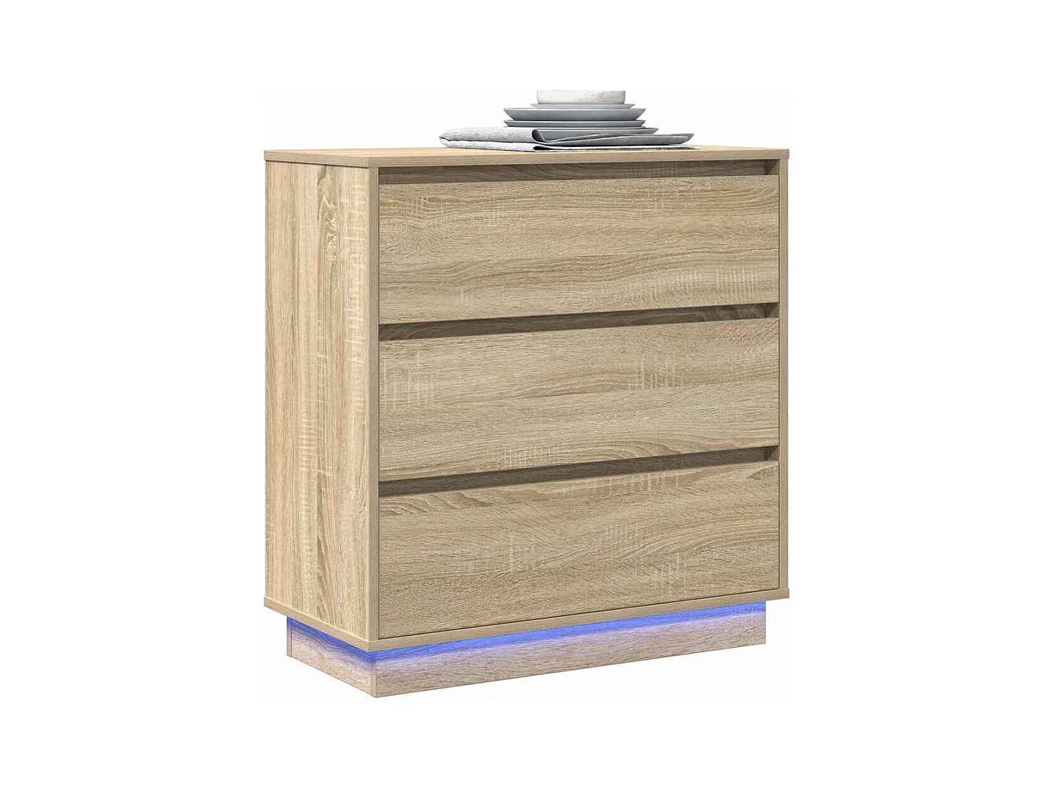 Mesita de Noche | Armario de Noche con cajón con Roble Sonoma 71x34.5x75 cm