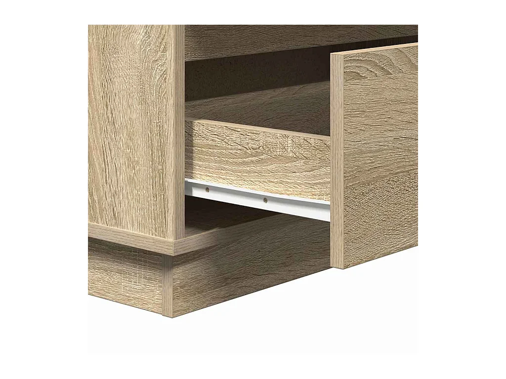 Mesita de Noche | Armario de Noche con cajón con Roble Sonoma 71x34.5x75 cm