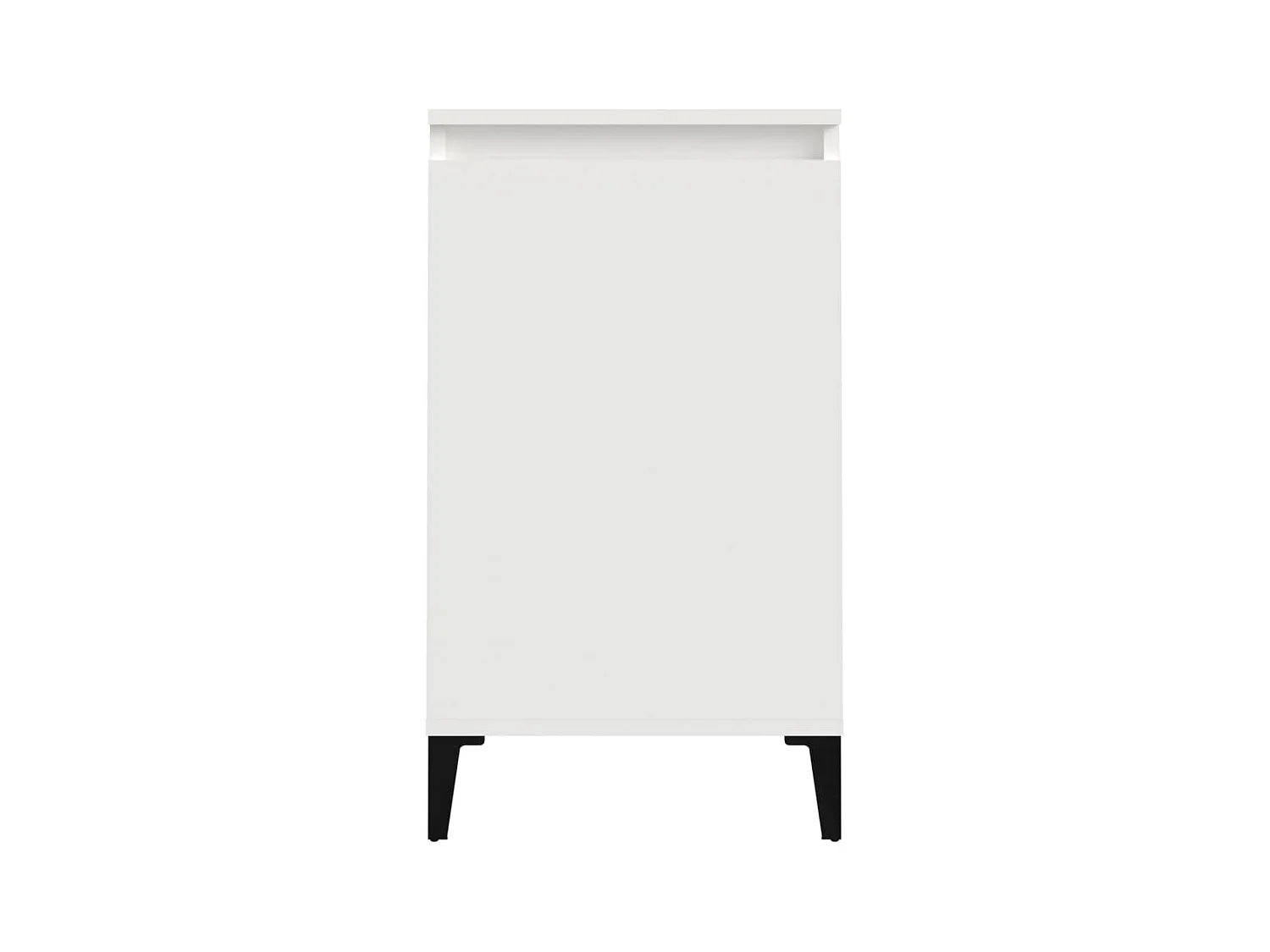 Mesita de noche | Mesilla de noche madera contrachapada blanco brillo 40x35x70 cm