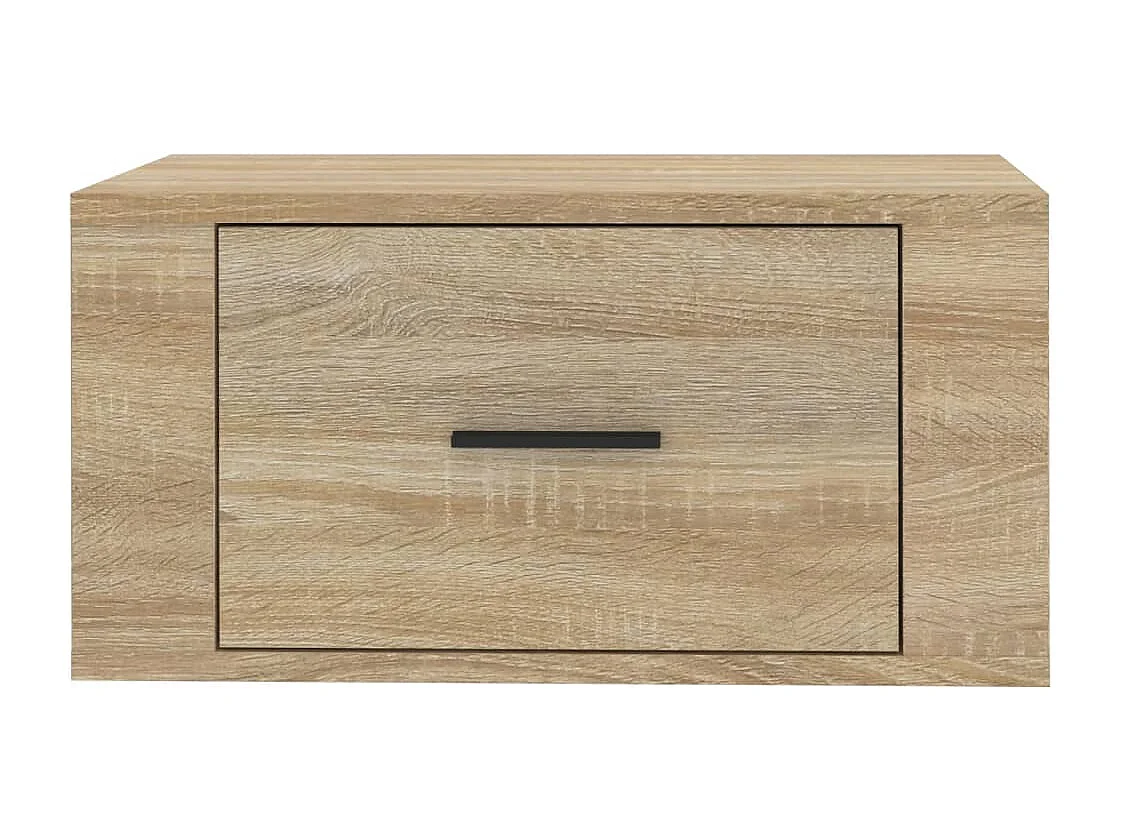 Mesitas de noche | Mesilla de noche de pared 2 uds color roble Sonoma 50x36x25 cm