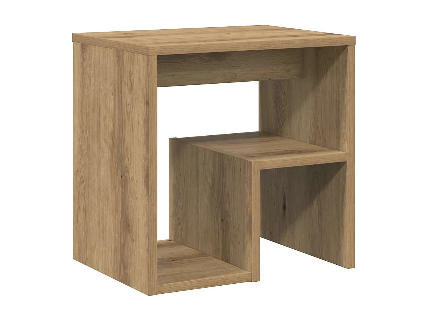 Tables de chevet lot de 2 avec rangement chêne artisanal bois d'ingénierie