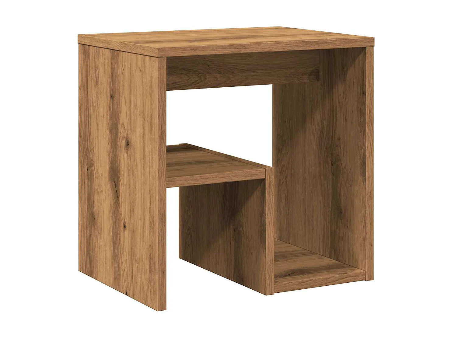 Tables de chevet lot de 2 avec rangement chêne artisanal bois d'ingénierie