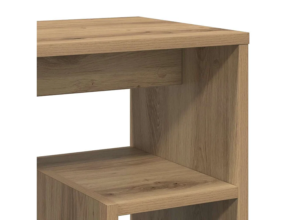 Tables de chevet lot de 2 avec rangement chêne artisanal bois d'ingénierie