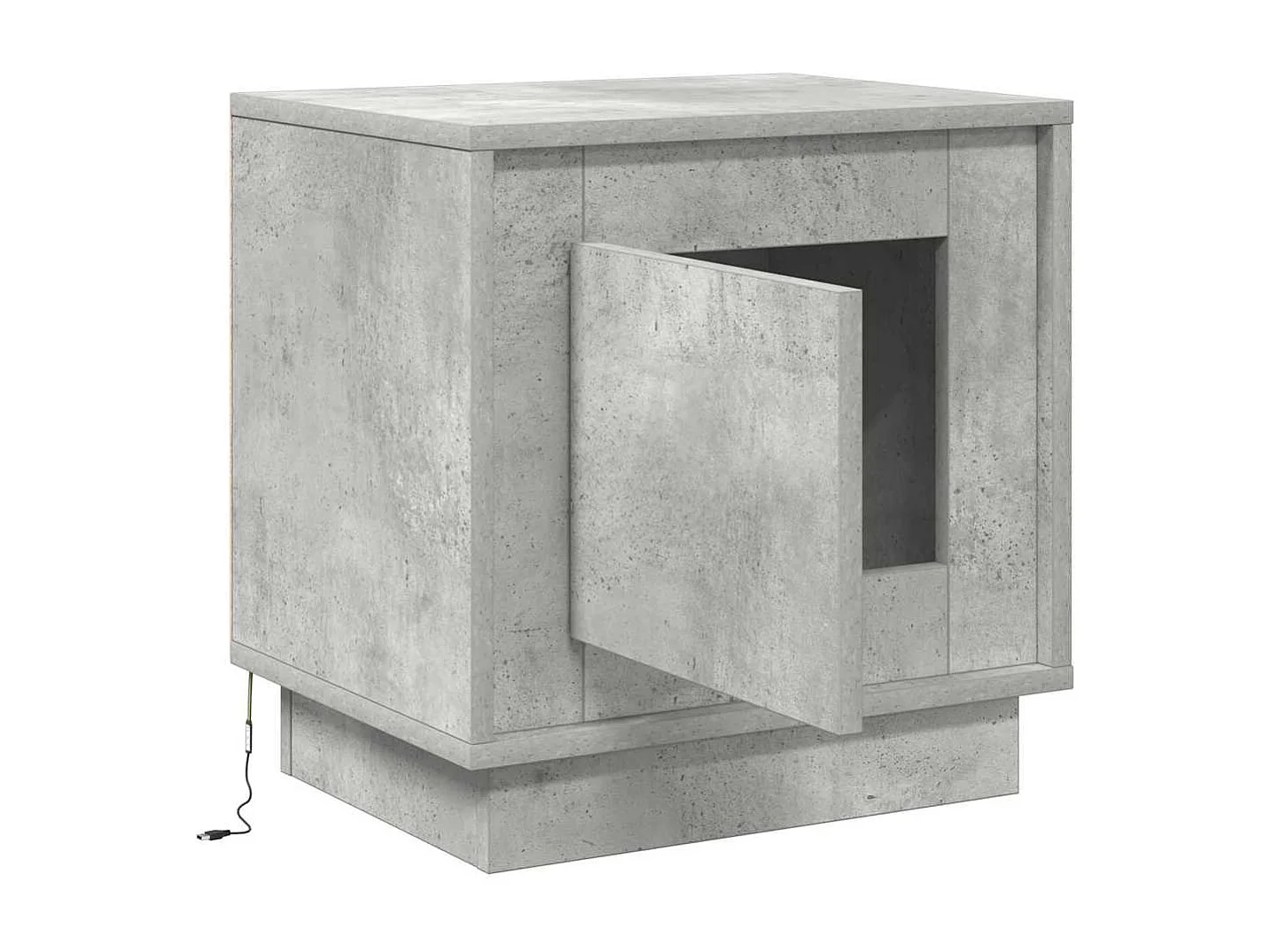 Nachttisch-Beistelltisch mit Betongrau 44 x 34.5 x 45 cm Holzwerkstoff SHL91909