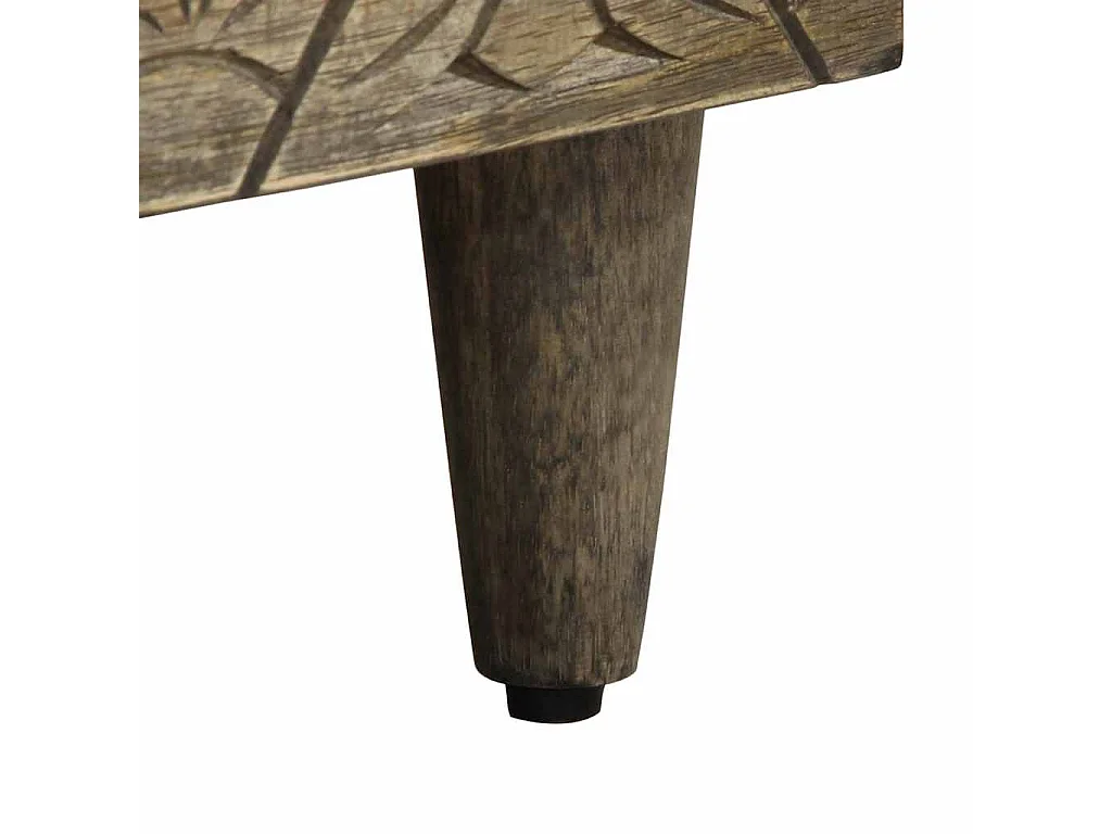 Mesitas de noche | Mesilla de noche 2 uds madera maciza mango gris claro 40x33x46 cm