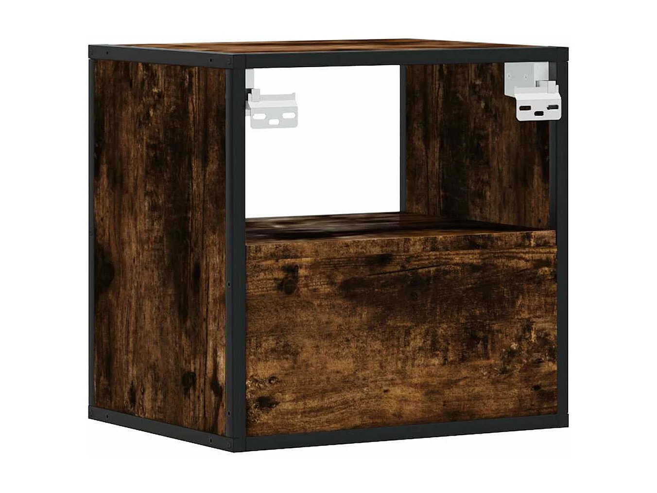 Nachttisch hängend | Wand-Nachttisch Räuchereiche 40x31x39,5 cm SHL16697