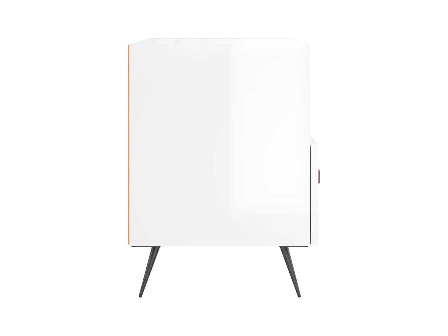 Mesita de noche | Mesilla de noche 2 uds madera ingeniería blanco brillo 40x35x47,5cm