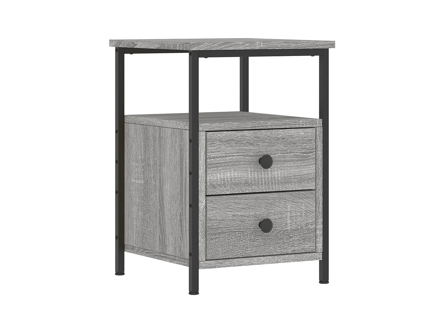 Mesita de noche | Mesilla de noche madera de ingeniería gris Sonoma 34x35,5x50 cm