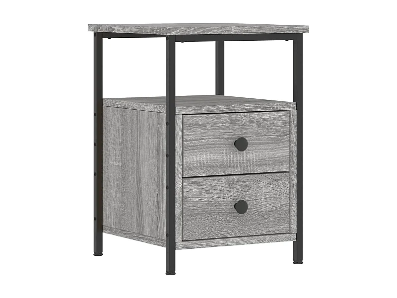 Nachttisch-Beistelltisch Grau Sonoma-Eiche 34x35,5x50 cm Holzwerkstoff SHL10970