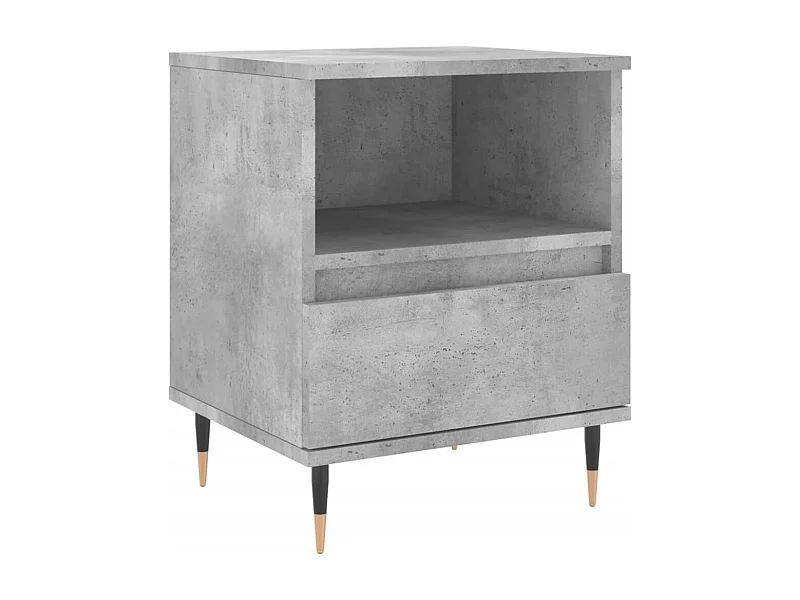 Nachttisch-Beistelltisch Betongrau 40x35x50 cm Holzwerkstoff SHL24991