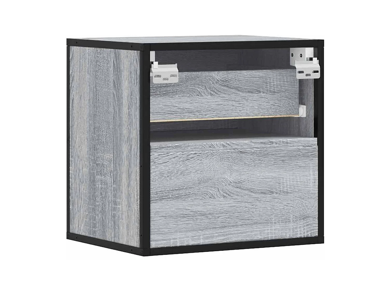 Mesita de noche | Mesilla de noche de pared gris sonoma 40x31x39,5 cm