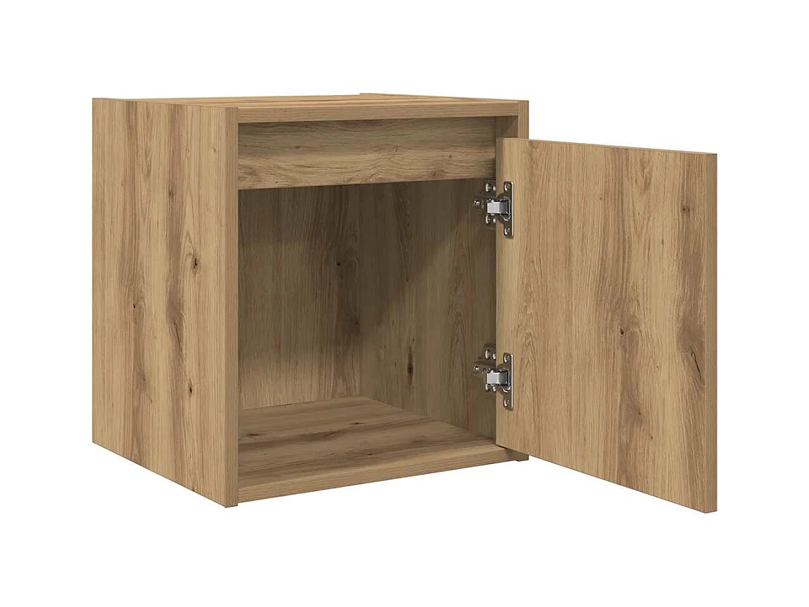 Mesita de noche | Mesilla de noche de pared roble artisan 38x34x40 cm