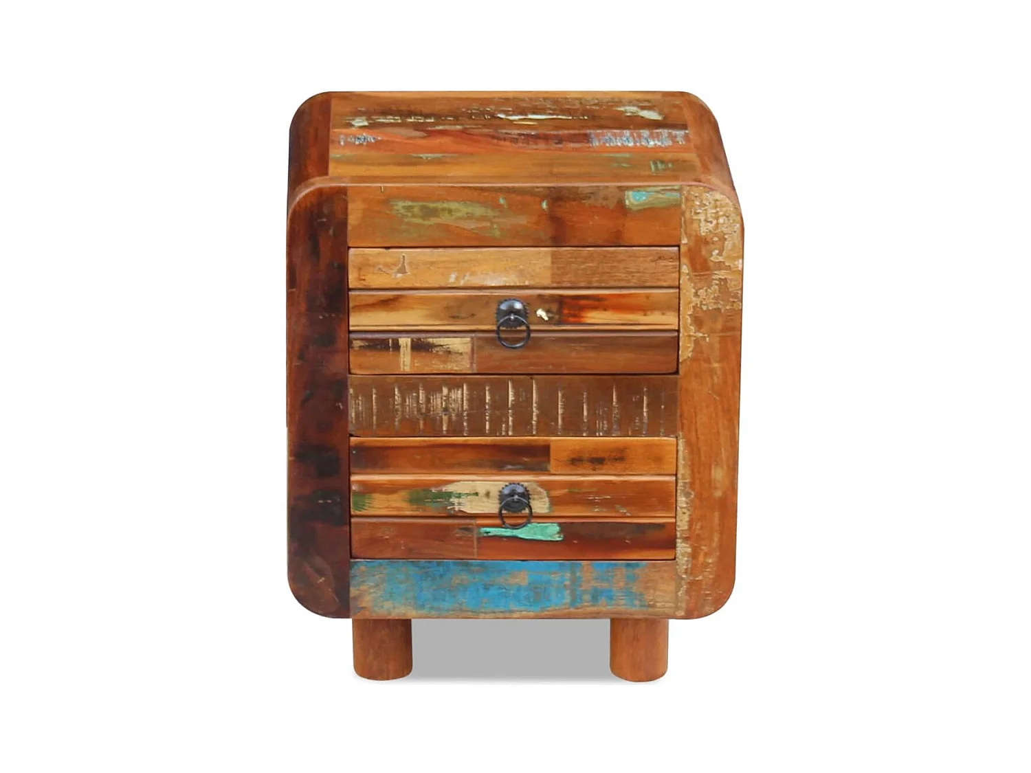 Mesita de noche | Mesilla de noche de madera maciza reciclada 43x33x51 cm