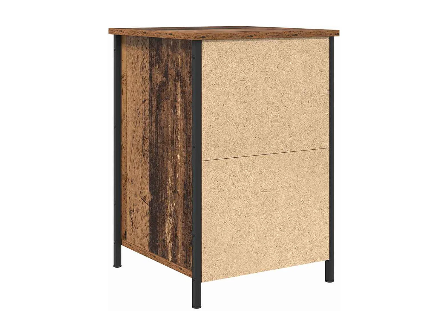 Mesita de Noche | Armario de Noche 2 uds con cajón Madera vieja 40x42x60 cm