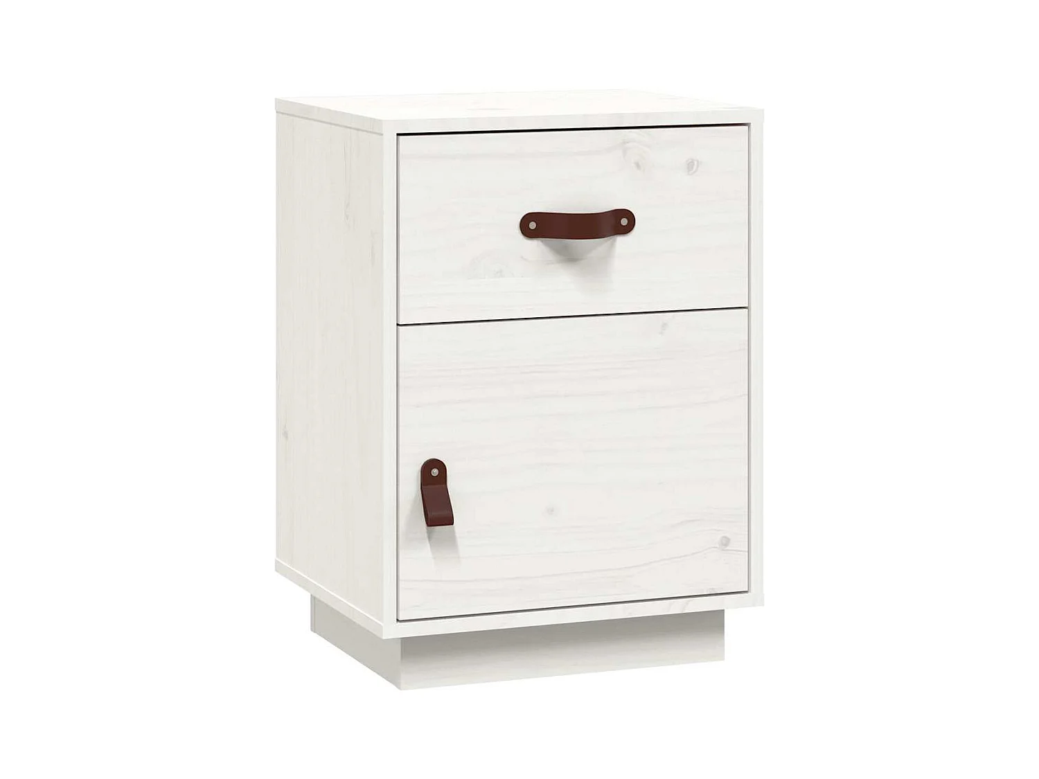 Mesita de noche | Mesilla de noche madera maciza de pino blanco 40x34x55 cm