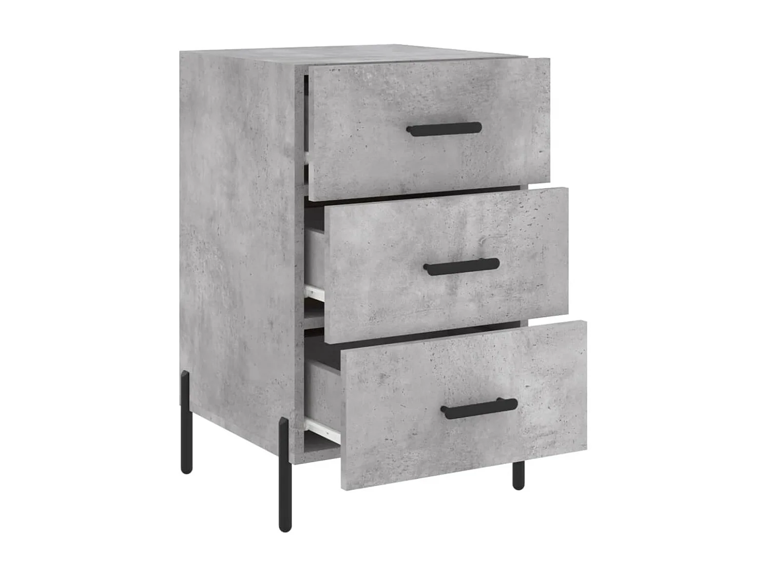 Nachttisch-Beistelltisch Betongrau 40x40x66 cm Holzwerkstoff SHL94787