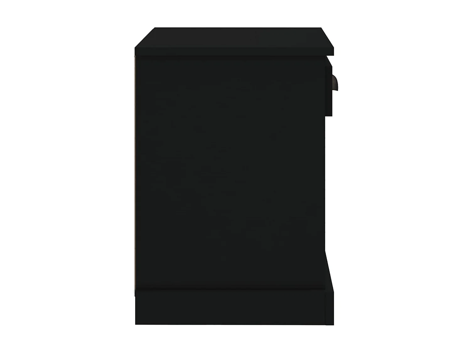 Lot de 2 Tables de chevet avec compartiments ouverts noir 43x36x50 cm