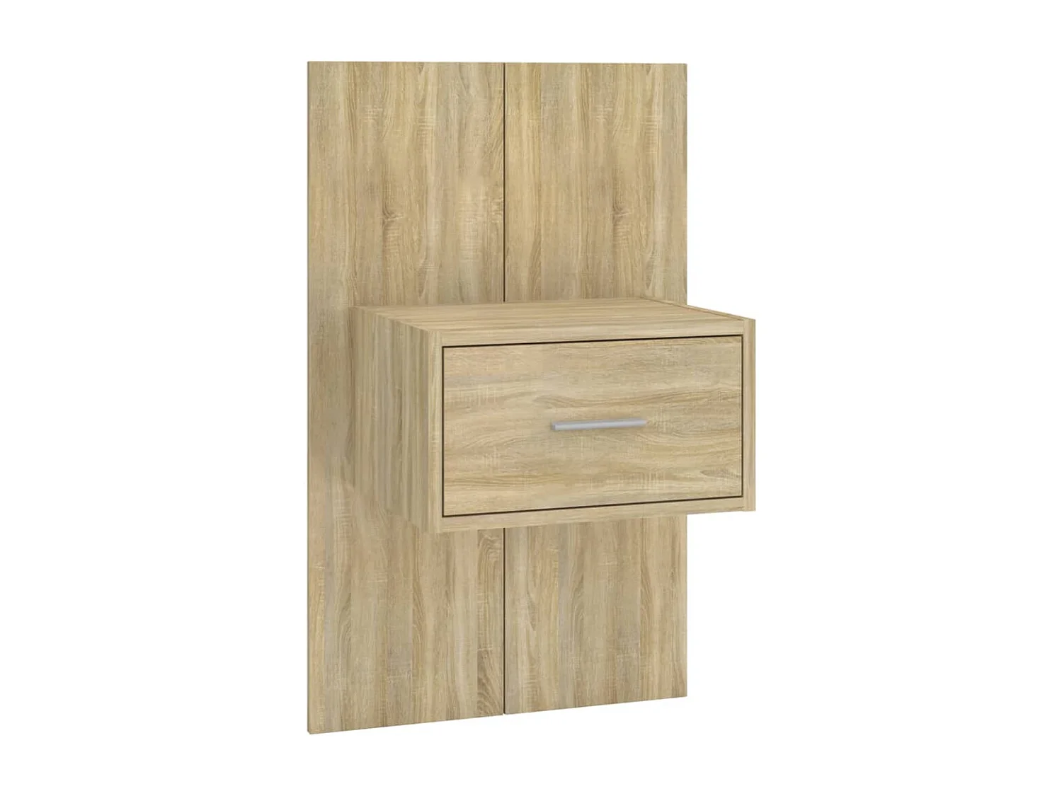 Nachttisch hängend 2er Set | Wand-Nachttische Sonoma-Eiche SHL79302