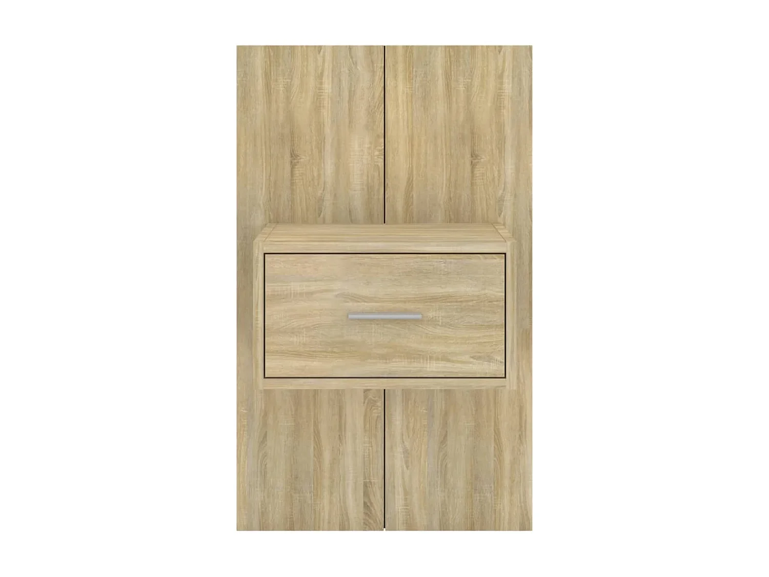 Nachttisch hängend 2er Set | Wand-Nachttische Sonoma-Eiche SHL79302