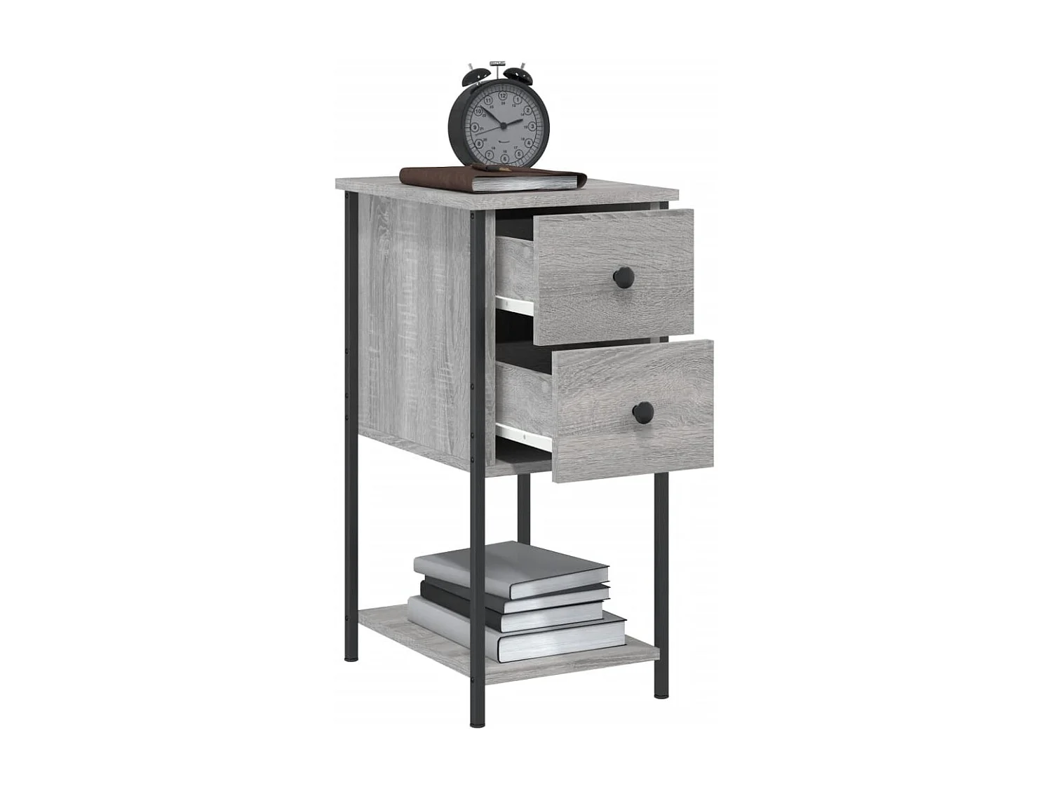 Nachttisch-Beistelltisch Grau Sonoma 32x42x70 cm Holzwerkstoff SHL17282