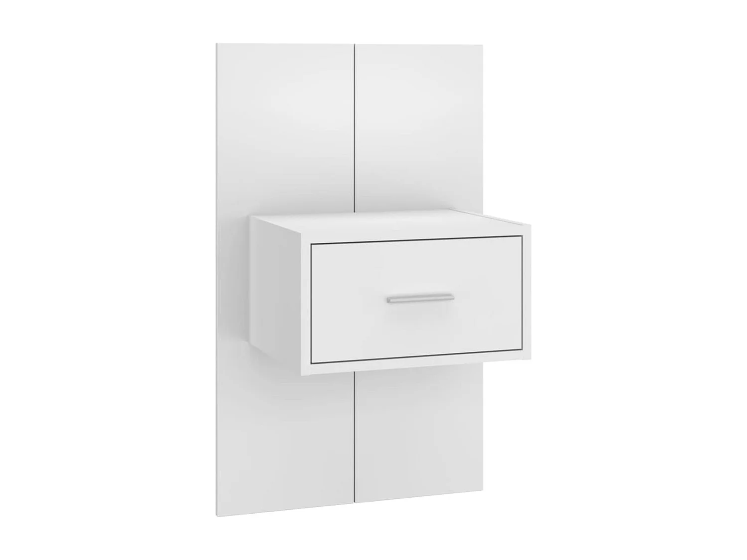 Mesita de noche | Mesilla de noche de pared blanco brillante