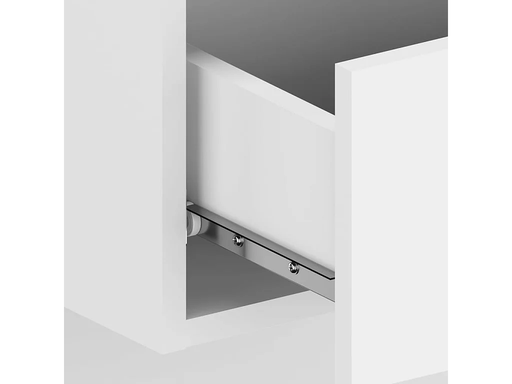 Nachttisch hängend | Wand-Nachttisch Hochglanz-Weiß SHL44982