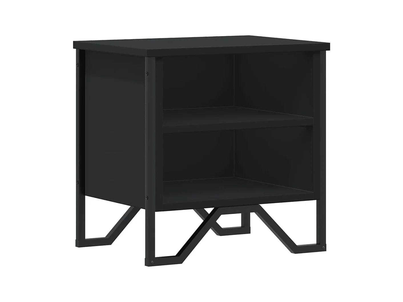 Mesita de noche | Mesilla de noche madera de ingeniería negra 40x30x40 cm