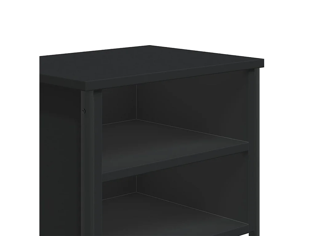 Mesita de noche | Mesilla de noche madera de ingeniería negra 40x30x40 cm