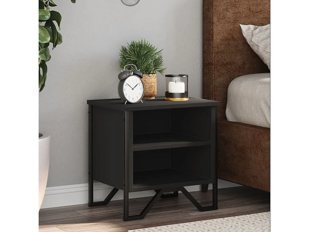 Nachttisch-Beistelltisch Schwarz 40x30x40 cm Holzwerkstoff SHL6712