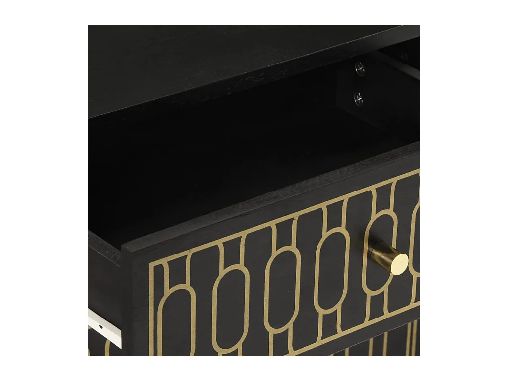 Mesita de noche | Mesilla de noche madera maciza de mango 50x33x60 cm