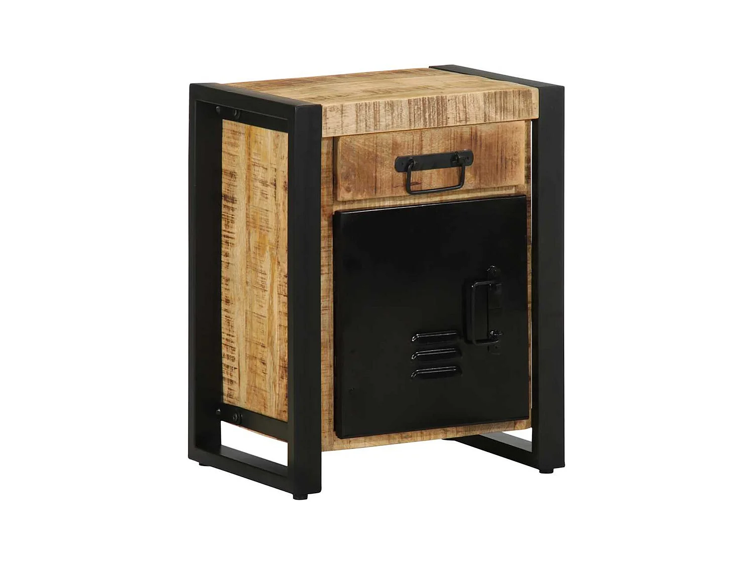 Mesita de noche | Mesilla de noche madera maciza de mango 40x30x50 cm