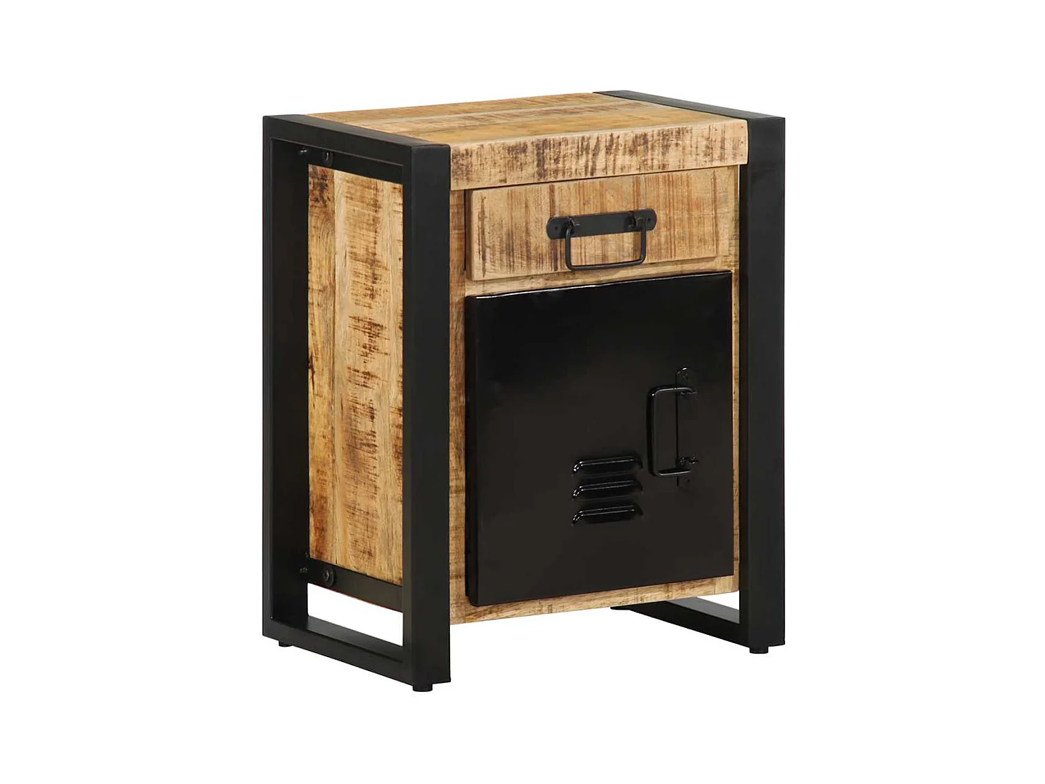 Mesita de noche | Mesilla de noche madera maciza de mango 40x30x50 cm