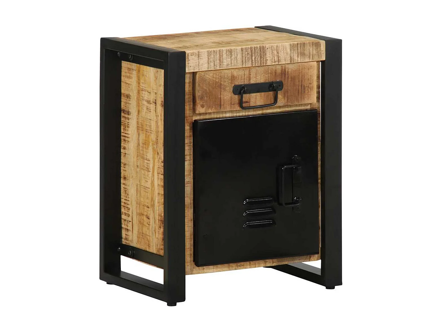 Nachttisch-Beistelltisch 40x30x50 cm Raues Mango-Massivholz SHL56844