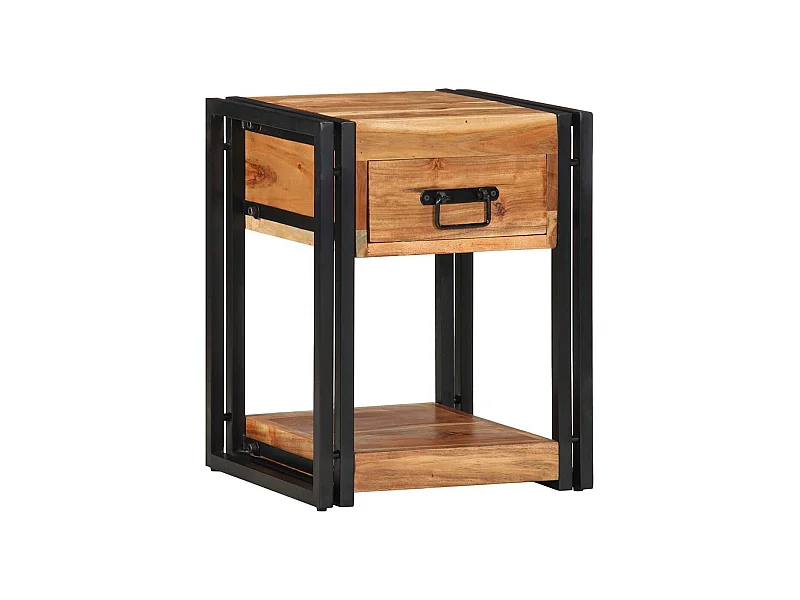 Table de chevet-Table de Nuit Marron 40x35x50 cm Bois d'acacia massif