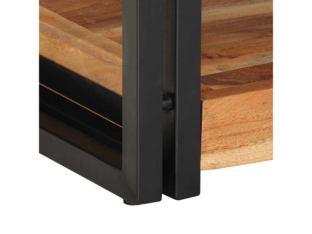 Mesita de Noche | Armario de Noche Marrón 40x35x50 cm madera maciza de acacia